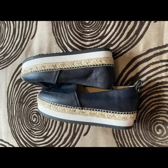 Jill Sander Navy Kenia Navy Blue Platforn Espadrilles - Picture 9 of 11